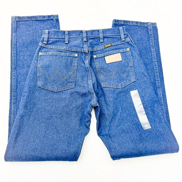 Wrangler Dark Wash Straight Leg Cowboy Cut Dark Wash Denim Jeans Size 7 x 32 - Picture 4 of 5